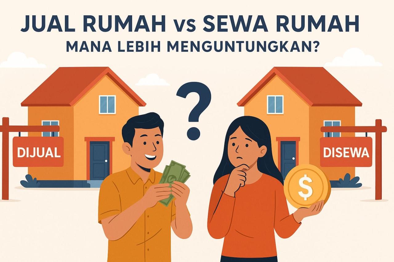 Lebih untung BELI rumah atau SEWA? • Sikatabis.com Perbandingan Antara Sewa Dan Beli Rumah Di Kota